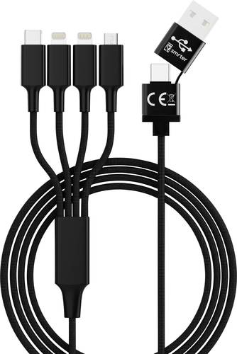Smrter USB-Ladekabel USB-A Stecker, USB-C® Stecker, Apple Lightning Stecker, Apple Lightning Stecke von Smrter