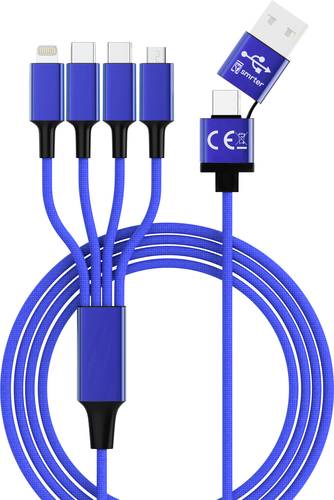 Smrter USB-Ladekabel USB-A Stecker, USB-C® Stecker, USB-C® Stecker, Apple Lightning Stecker, USB-M von Smrter