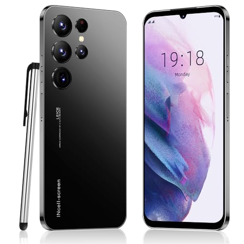 SnHey S23Ultra Smartphone Without Contract, 6.6 Inch HD+ Display, 16GB 128GB Extension, Android 10 Cheap Mobile Phone,Dual SIM Dual Camera, Face ID Type-C (S23Ultra(6.6'')-Black) von SnHey