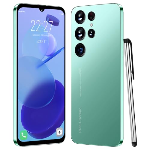 SnHey S23Ultra Smartphone Without Contract, 6.6 Inch HD+ Display, 16GB 128GB Extension, Android 10 Cheap Mobile Phone,Dual SIM Dual Camera, Face ID Type-C (S23Ultra(6.6'')-Green) von SnHey