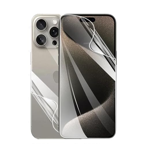 Snailcanfly 1 Set Vorder- und Rückseite Hydrogel Film für iPhone 15 Pro Max 6.7" 2023 Hochempfindliche Schutzfolie Explosionsgeschützt Flexible Transparente TPU-Displayschutzfolien Snailcanfly 1 Set Vorder- und Rückseite Hydrogel Film für iPhone 15 Pro Max 6.7" 2023 Hochempfindliche Schutzfolie Explosionsgeschützt Flexible Transparente TPU-Displayschutzfolien von Snailcanfly