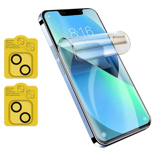 Snailcanfly 2 Stk Hydrogel Film + 2 Stk Kameraobjektive Gehärtetes Glas für iPhone 13 6.1" Flexibel Schutzfolie Explosionsgeschützt Transparente TPU-Displayschutzfolien Kamera Objektivschutz Snailcanfly 2 Stk Hydrogel Film + 2 Stk Kameraobjektive Gehärtetes Glas für iPhone 13 6.1" Flexibel Schutzfolie Explosionsgeschützt Transparente TPU-Displayschutzfolien Kamera Objektivschutz von Snailcanfly