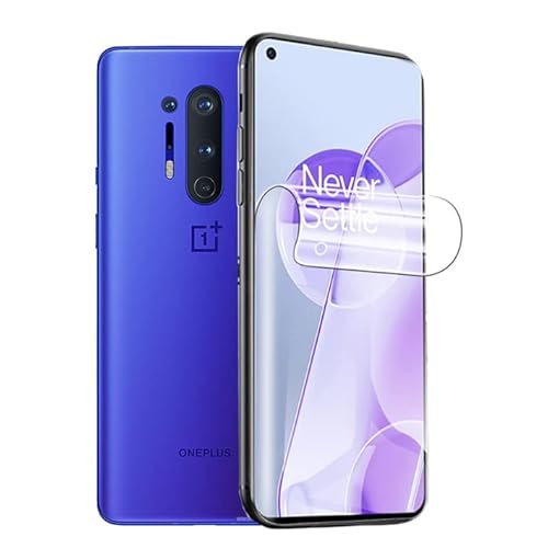 Snailcanfly 2 Stk Hydrogel Film für OnePlus 8 Pro 5G 4G 6.78" Hochempfindliche Schutzfolie Explosionsgeschützt Flexible Transparente TPU-Displayschutzfolien KEIN gehärtetes Glas von Snailcanfly