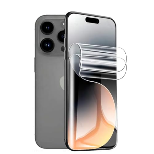 Snailcanfly 2 Stk Hydrogel Film kompatibel mit iPhone 15 6.1" 2023 Hochempfindliche Schutzfolie Explosionsgeschützt Flexible Transparente TPU-Displayschutzfolien KEIN gehärtetes Glas von Snailcanfly