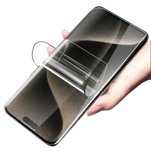 Snailcanfly 2 Stk Hydrogel Film kompatibel mit iPhone15 Pro Max 6.7" 2023 Hochempfindliche Schutzfolie Explosionsgeschützt Flexible Transparente TPU-Displayschutzfolien KEIN gehärtetes Glas von Snailcanfly