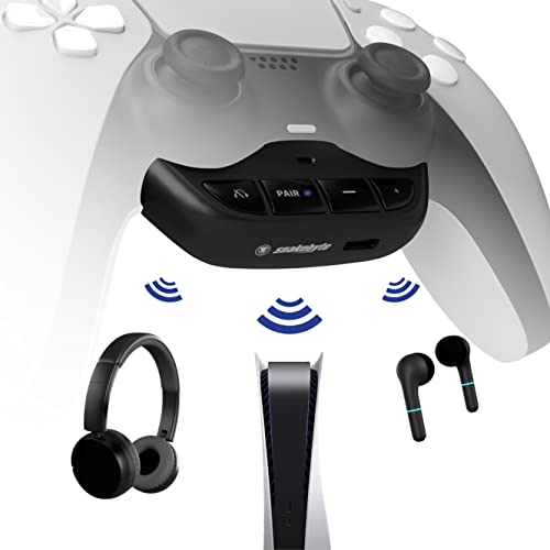 Snakebyte PS5 BT Headset:Adapter 5 - Playstation 5 Bluetooth Adapter für BT 5.0 Headsets & Lautsprecher, 18 Std Spielzeit, 2 Std. Schnellladung von Snakebyte