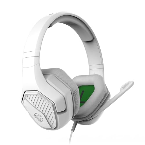 Snakebyte Xbox Gaming-Headset - weiß - offiziell lizenziert, starker 50MM Audio-Treiber, geräuschisolierende Over-Ear Polster, Klapp-Mikrofon, 2,2m Kabellänge, 5 Jahre Garantie von Snakebyte
