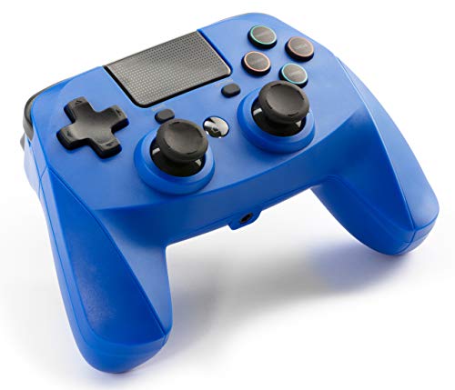 Snakebyte PS4 GAME:PAD 4S - Wireless bluetooth Controller for PlayStation 4 / PS4 Slim/Pro, analog dual joysticks, PC compatible (Windows 7/8/10), 3.5mm headphone jack, touchpad, Blue von Snakebyte