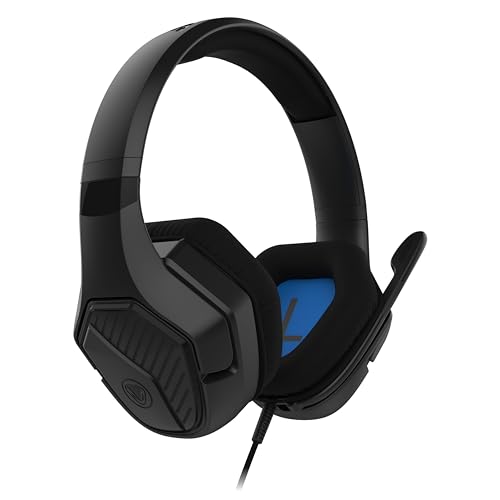 Snakebyte PS5 Gaming-Headset - für PS5/ PS4/ Xbox/Switch, starker 50MM Audio-Treiber, geräuschisolierende Over-Ear Polster, Klapp-Mikrofon, 2,2m Kabellänge, geprüfte deutsche Qualität (Schwarz) von Snakebyte