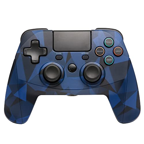 snakebyte GAMEPAD 4S - camo blau - Wireless Bluetooth Controller kompatibel mit PlayStation 4 / PS4 Slim / Pro, Analoge Dual Joysticks, Kopfhöreranschluss, Touchpad und Dual Vibration Feedback von Snakebyte