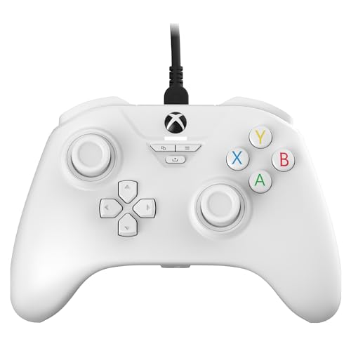 snakebyte Gamepad Base X - weiß - Offiziell lizenzierter, kabelgebundener Xbox Series X|S & PC Controller | Hall-Effect-Sensoren für Präzision & Langlebigkeit | 3m Kabellänge | Audioanschluss von Snakebyte