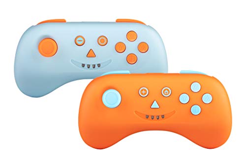 snakebyte MULTI: PLAYCONS -orange/ blau - 2 kabellose Wireless Bluetooth Controller für Nintendo Switch u. Lite / Multiplayer Gamepads mit aufladbaren Akkus u. Vibrationseffekt von Snakebyte