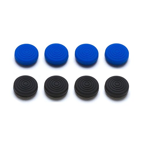 snakebyte PS4 CONTROL:CAPS (4x schwarz & 4x blau) - für Dualshock 4 Controller - für PlayStation 4 von Snakebyte