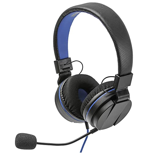 snakebyte PS4 HEAD:SET 4 – Playstation 4 Stereo Gaming Headset mit Mikrofon für PS4 / PS4 Slim / PS4 Pro, 3,5mm Audio-Stecker, kompatibel mit Laptop, XBOX, Telefonkonferenzen, VideoCall, Skype von Snakebyte