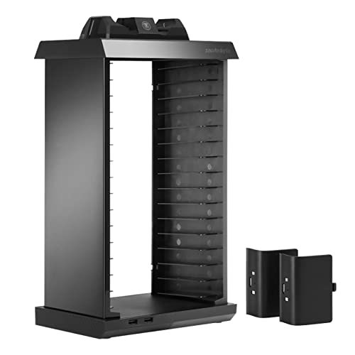 snakebyte Xbox One CHARGE:TOWER PRO - Games Tower mit Ladestationen für 2 Xbox One 4 Controller, 2 USB-Steckplätze, Platz für 15 Spiele und Blu-rays - Gaming Organizer und Charging-Station snakebyte Xbox One CHARGE:TOWER PRO - Games Tower mit Ladestationen für 2 Xbox One 4 Controller, 2 USB-Steckplätze, Platz für 15 Spiele und Blu-rays - Gaming Organizer und Charging-Station von Snakebyte