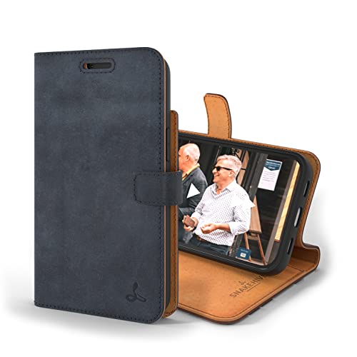 Snakehive iPhone 13 Hülle Leder | Stylische Handyhülle mit Kartenhalter & Standfuß | Handyhülle Schutzhülle & Lederhülle Kompatibel mit Apple iPhone 13 - Blau Snakehive iPhone 13 Hülle Leder | Stylische Handyhülle mit Kartenhalter & Standfuß | Handyhülle Schutzhülle & Lederhülle Kompatibel mit Apple iPhone 13 - Blau von Snakehive