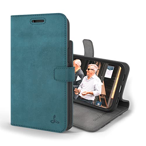 Snakehive iPhone 13 Pro Hülle Leder | Stylische Handyhülle mit Kartenhalter & Standfuß | Handyhülle Schutzhülle & Lederhülle Kompatibel mit Apple iPhone 13 Pro - Türkis Snakehive iPhone 13 Pro Hülle Leder | Stylische Handyhülle mit Kartenhalter & Standfuß | Handyhülle Schutzhülle & Lederhülle Kompatibel mit Apple iPhone 13 Pro - Türkis von Snakehive