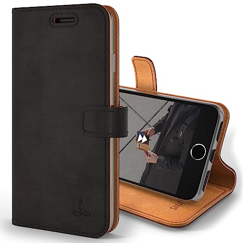 Snakehive iPhone SE 2022/2020 und iPhone 7/8 Hülle Leder | Stylische Handyhülle mit Kartenhalter & Standfuß | Handyhülle Schutzhülle & Lederhülle - Schwarz Snakehive iPhone SE 2022/2020 und iPhone 7/8 Hülle Leder | Stylische Handyhülle mit Kartenhalter & Standfuß | Handyhülle Schutzhülle & Lederhülle - Schwarz von Snakehive