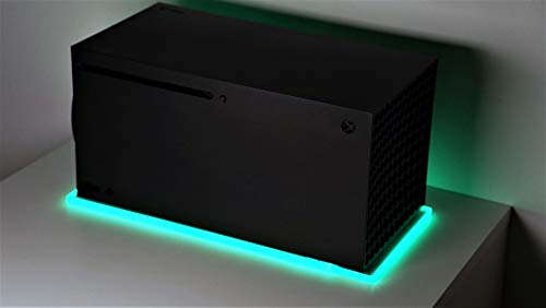 Standfuss Quer Installation Stand Fuß für Xbox Series X mit LED RGB über USB mit Handcontroller Snapseller von Snapseller