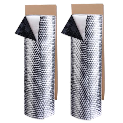Snewvie Alubutyl 2mm Dämmmatte selbstklebend Auto Dämmung Anti Dröhn Matte Fahrzeugdämmung 50 cm x 400 cm = 2 m²(2 Stück) von Snewvie