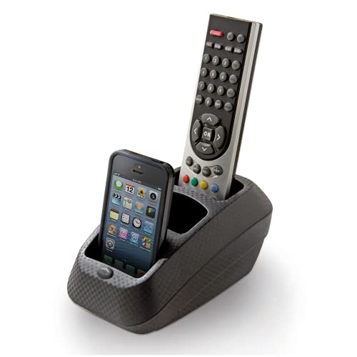 Imperial Schwarz, Snips Smartphone-und Fernbedienungshalter, Fernbedienungsorganisator, Caddy, rutschfest, Recyceltes Plastik, Hergestellt in Italien, Kunststoff, Large von Snips
