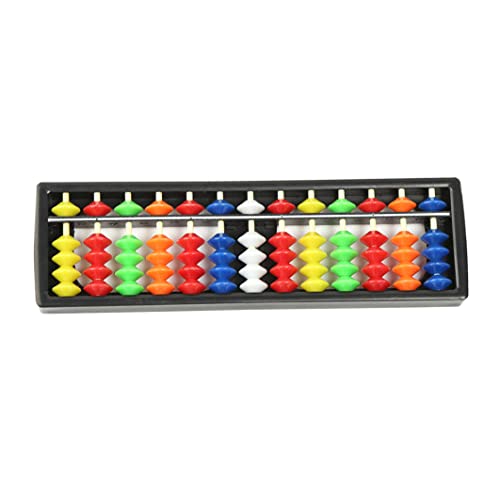 1pc Plastikabakus Arithmetisches Soroban Berechnungswerkzeug 13 Stäbe mit farbenfrohen Perlen großartiges Bildungsinstrument für Kinder von Snner
