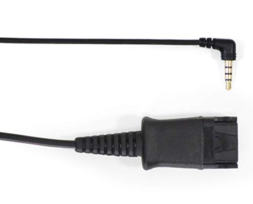 Snom ACPJ 3,5-mm-Adapterkabel zum Anschließen des A100M- und A100D-Headsets an das DECT-Mobilteil M25/M65/M85 oder ein anderes Telefon/Smartphone/Computer mit 3,5-mm-Buchse 00004344 von Snom