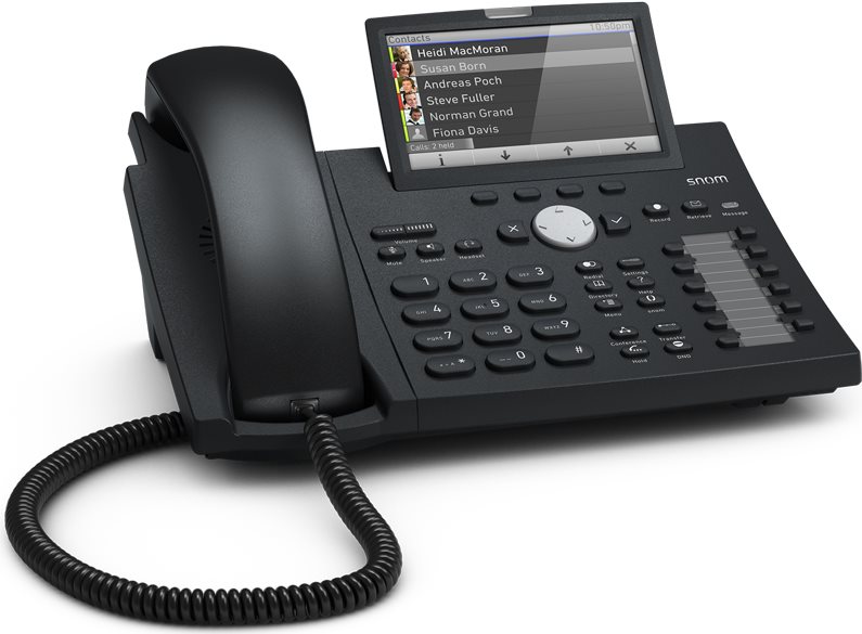 Snom D375 - IP-Telefon - Schwarz - Kabelgebundenes Mobilteil - Tisch/Wand - Im Band - Out-of band - SIP-Info - 12 Zeilen (4141) von Snom