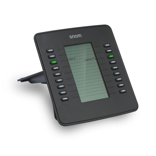 Snom D7 USB-Erweiterungsmodul für D7xx-Telefone (hochauflösendes Schwarz-Weiß-Display mit Hintergrundbeleuchtung, Daisy Chain mit bis zu 3 Modulen), Schwarz, 00004011 von Snom
