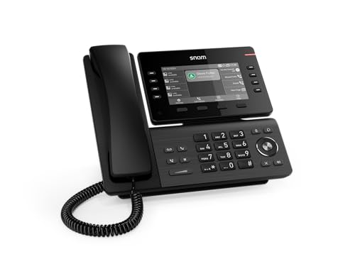 Snom D812 IP Telefon Festnetz mit 5" Farbdisplay - Bürotelefon mit 8 programmierbaren Tasten, USB-Anschluss, und antibakteriellem Gehäuse für effiziente Kommunikation von Snom