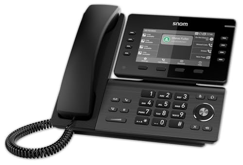 Snom D812 IP Telefon Festnetz mit 5" Farbdisplay - Bürotelefon mit 8 programmierbaren Tasten, USB-Anschluss, und antibakteriellem Gehäuse für effiziente Kommunikation von Snom