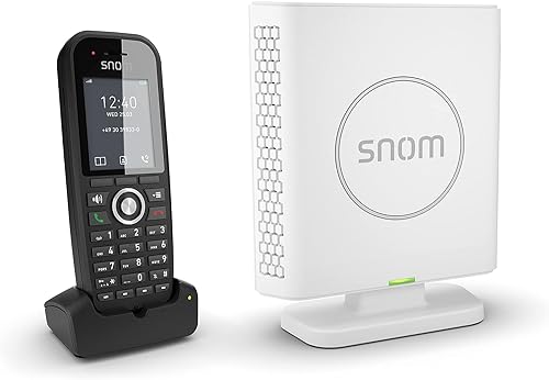 Snom M430 Schnurlos IP-DECT IP Telefon SIP Set - Fritz Fon C6 Fritzbox Kompatibel - Telefon Schnurlos Mit Anrufbeantworter* - Bis Zu 20 Mobilteile von Snom