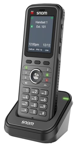 Snom M56 DECT-Mobilteil - Robustes Festnetztelefon Schnurlos mit 2,4 Farbdisplay, IP67-Schutz, Alarmfunktion & 12h Akkulaufzeit - Ideal für Werkstatt & Außeneinsatz Snom M56 DECT-Mobilteil - Robustes Festnetztelefon Schnurlos mit 2,4 Farbdisplay, IP67-Schutz, Alarmfunktion & 12h Akkulaufzeit - Ideal für Werkstatt & Außeneinsatz von Snom