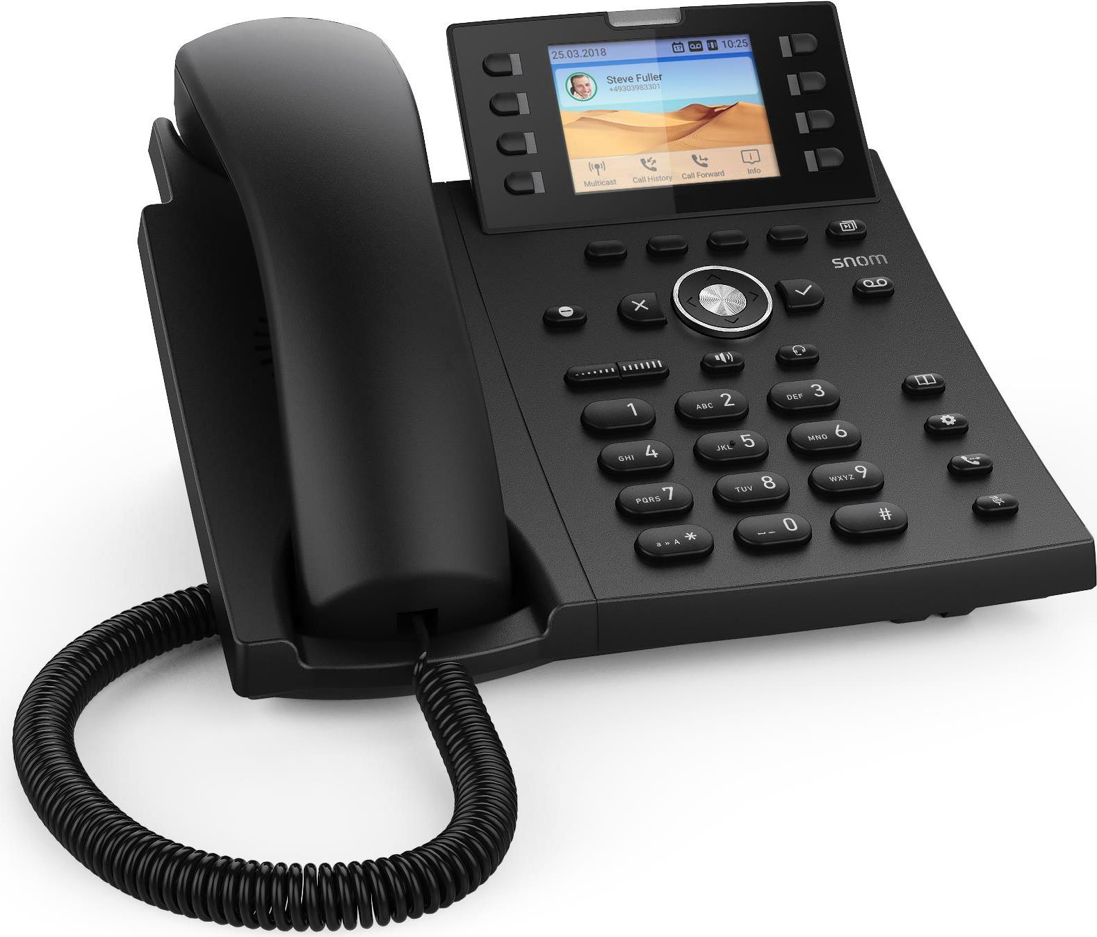 snom D335 - VoIP-Telefon - dreiweg Anruffunktion - SIP, RTCP, SRTP, SIPS - Schwarz von Snom