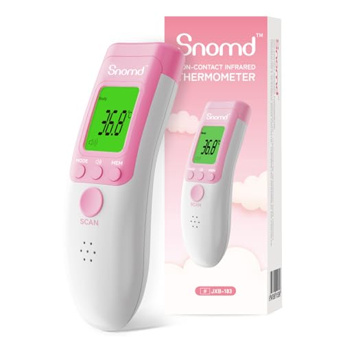 Snomd Fieberthermometer Kontaktlos Infrarot Stirnthermometer für Babys Thermometer Digitales Stirnthermometer Snomd Fieberthermometer Kontaktlos Infrarot Stirnthermometer für Babys Thermometer Digitales Stirnthermometer von Snomd