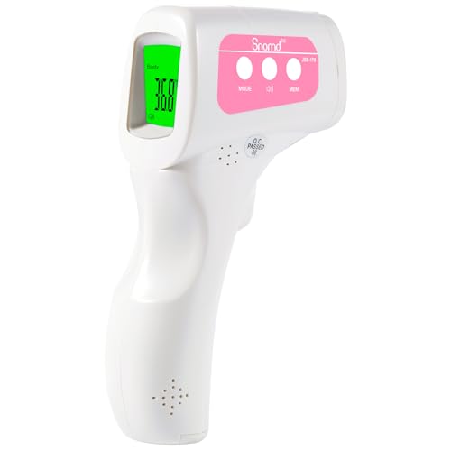 Snomd Fieberthermometer Kontaktlos Infrarot Stirnthermometer für Babys Thermometer Digitales Stirnthermometer mit sofort Ablesung, Fieberalarm, LCD Anzeige, ℃/℉ Schalter Snomd Fieberthermometer Kontaktlos Infrarot Stirnthermometer für Babys Thermometer Digitales Stirnthermometer mit sofort Ablesung, Fieberalarm, LCD Anzeige, ℃/℉ Schalter von Snomd