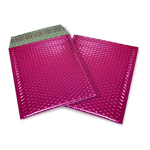 20 Stück Snooploops Luftpolster-Briefumschläge, Farbige Metallische Luftpolsterumschläge Format 170x235 mm, mit Selbstklebeverschluß, Metallic Bubblebag Versandtaschen / A5 (pink) von Snooploops