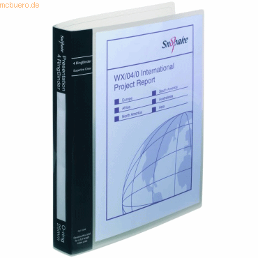 10 x Snopake Präsentations-Ringbuch A4 4 Ringe 25mm farblos 10 x Snopake Präsentations-Ringbuch A4 4 Ringe 25mm farblos von Snopake