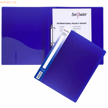 10 x Snopake Ringbuch Executive A4 2 Ringe 25mm electra blau 10 x Snopake Ringbuch Executive A4 2 Ringe 25mm electra blau von Snopake