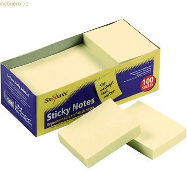 12 x Snopake Haftnotizen 50x38mm 100 Blatt gelb 12 x Snopake Haftnotizen 50x38mm 100 Blatt gelb von Snopake