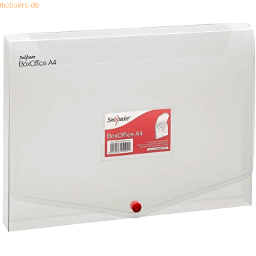 5 x Snopake Dokumentenbox BoxOffice A4 25mm transparent von Snopake
