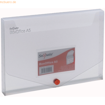 5 x Snopake Dokumentenbox BoxOffice A5 20mm farblos 5 x Snopake Dokumentenbox BoxOffice A5 20mm farblos von Snopake