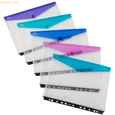 5 x Snopake Dokumentenhüllen A4quer mit Abheftlochung und farbiger Kla 5 x Snopake Dokumentenhüllen A4quer mit Abheftlochung und farbiger Kla von Snopake