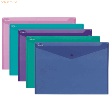 5 x Snopake Dokumententasche A3 electra farbig sortiert von Snopake