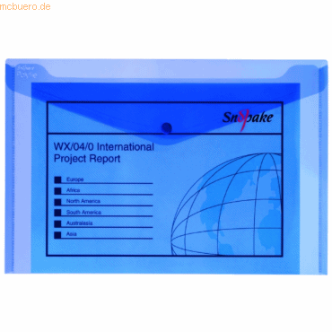5 x Snopake Dokumententasche Foolscap 35,5x24cm electra-blau 5 x Snopake Dokumententasche Foolscap 35,5x24cm electra-blau von Snopake