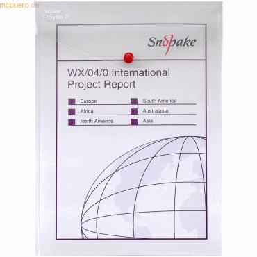 5 x Snopake Dokumententasche P A4 Hochformat farblos von Snopake