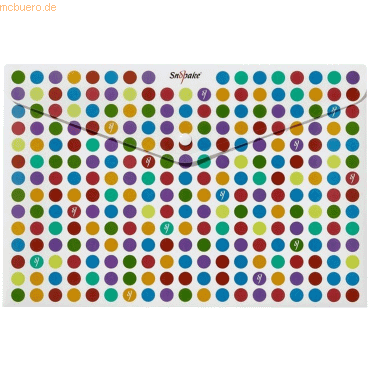 5 x Snopake Dokumententaschen Foolscap Polka Dot 36x24cm 5 x Snopake Dokumententaschen Foolscap Polka Dot 36x24cm von Snopake