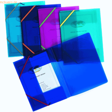 5 x Snopake Eckspannmappe A4 PP electra farbig sortiert 5 x Snopake Eckspannmappe A4 PP electra farbig sortiert von Snopake