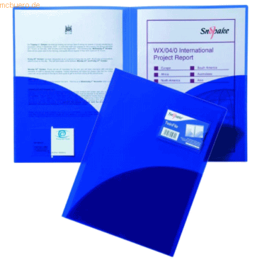 5 x Snopake Präsentationsmappe Twin File A4 electra blau 5 x Snopake Präsentationsmappe Twin File A4 electra blau von Snopake