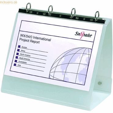 5 x Snopake Tisch-Flipchart A4 quer transparent von Snopake